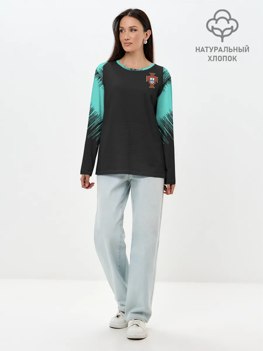 Лонгслив женский. Хлопок / Portugal 2018 WC Training