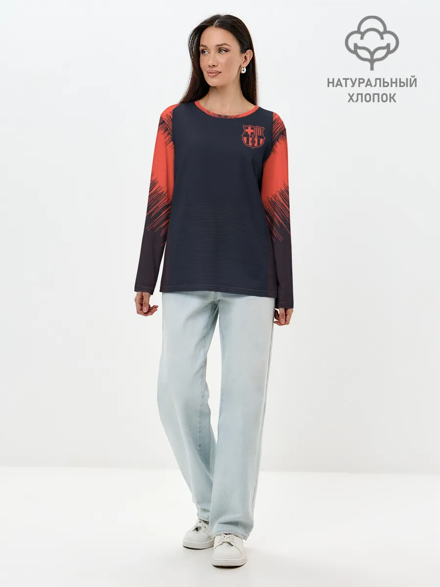 Лонгслив женский. Хлопок / Barcelona Training 18-19