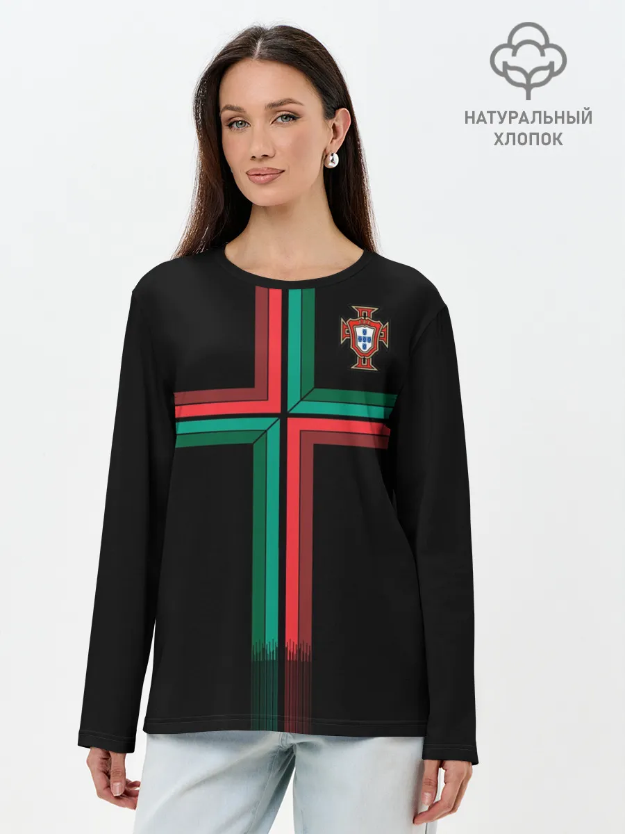 Лонгслив женский. Хлопок / Portugal 2018 WC alternative