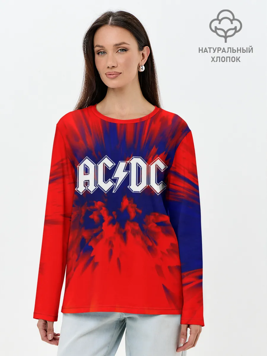 Лонгслив женский. Хлопок / AC/DC