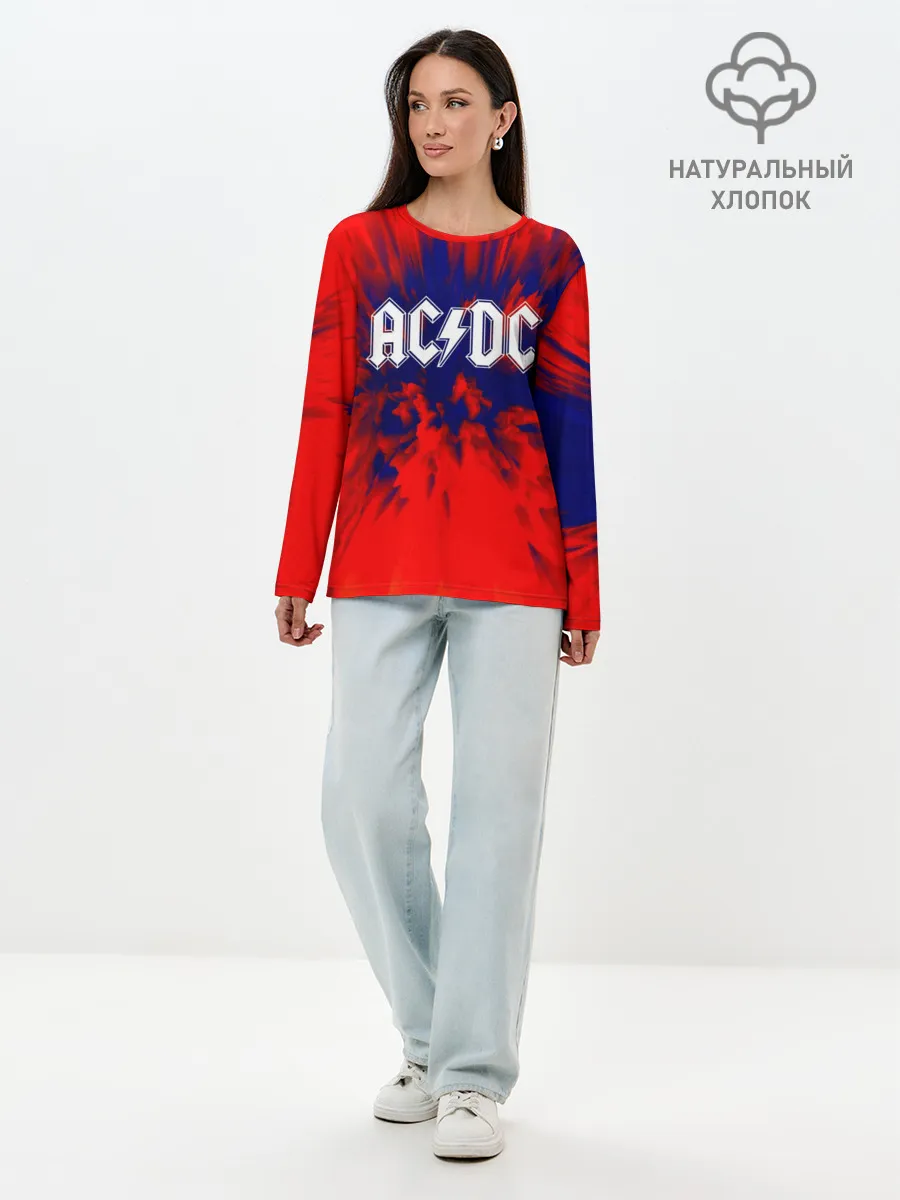 Лонгслив женский. Хлопок / AC/DC