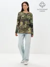 Лонгслив женский. Хлопок / Камуфляж с кляксами