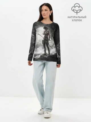 Лонгслив женский. Хлопок / Tomb Raider