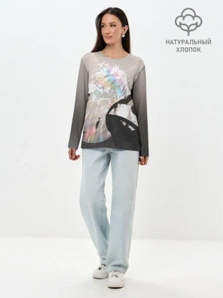 Лонгслив женский. Хлопок / Houseki no Kuni