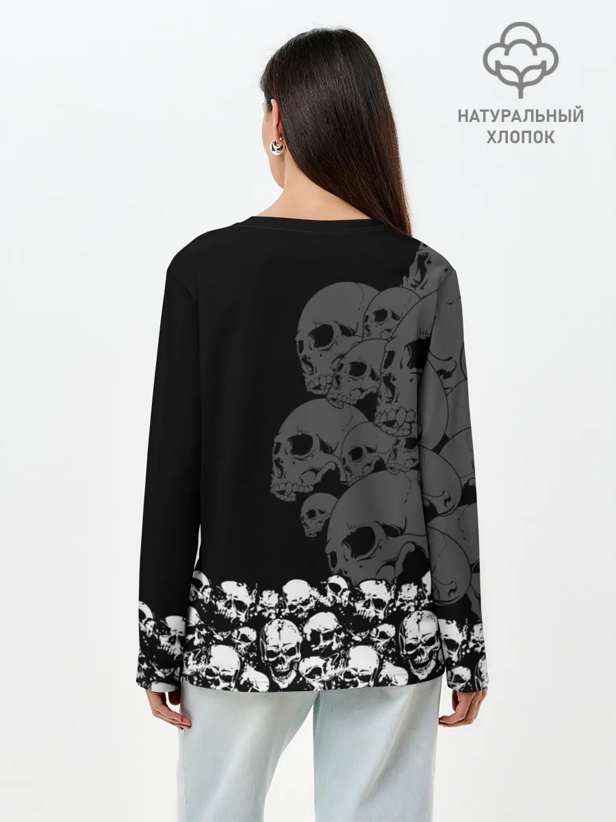 Лонгслив женский. Хлопок / Slayer Black