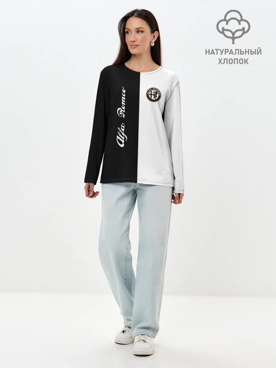 Лонгслив женский. Хлопок / Alfa Romeo