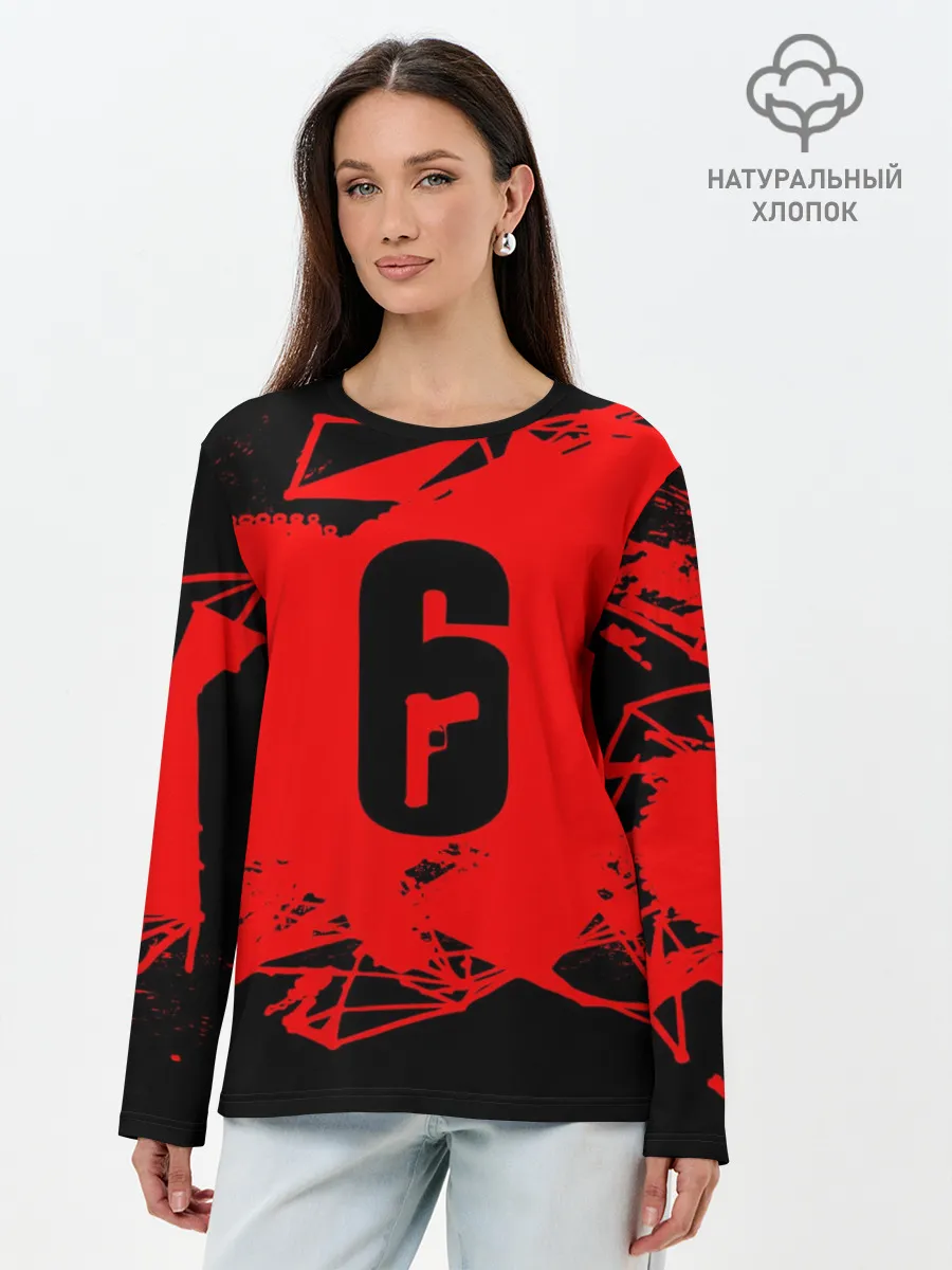 Лонгслив женский. Хлопок / RAINBOW SIX SIEGE OUTBREAK