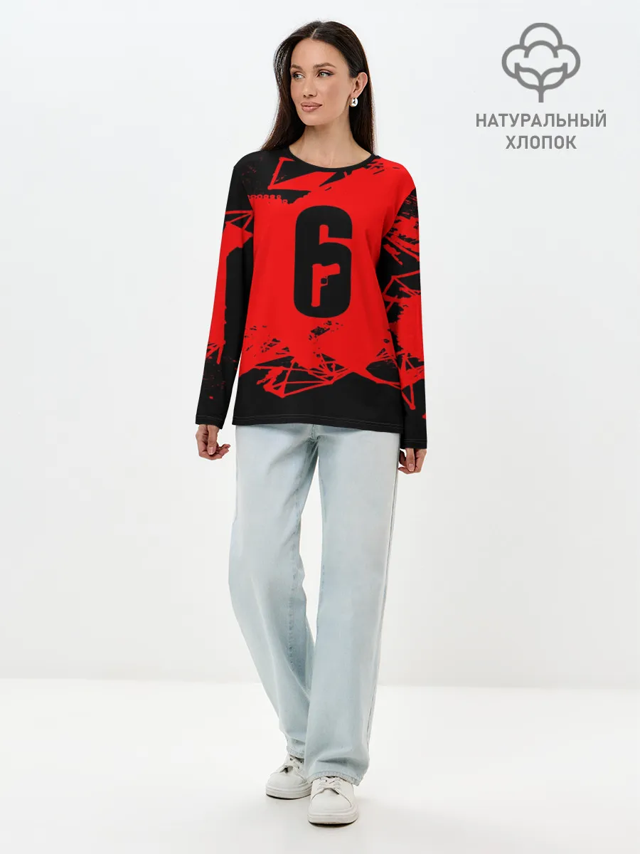 Лонгслив женский. Хлопок / RAINBOW SIX SIEGE OUTBREAK