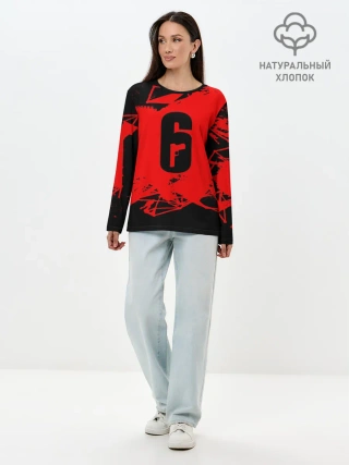 Лонгслив женский. Хлопок / RAINBOW SIX SIEGE OUTBREAK