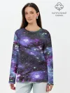 Лонгслив женский. Хлопок / Sky nebula
