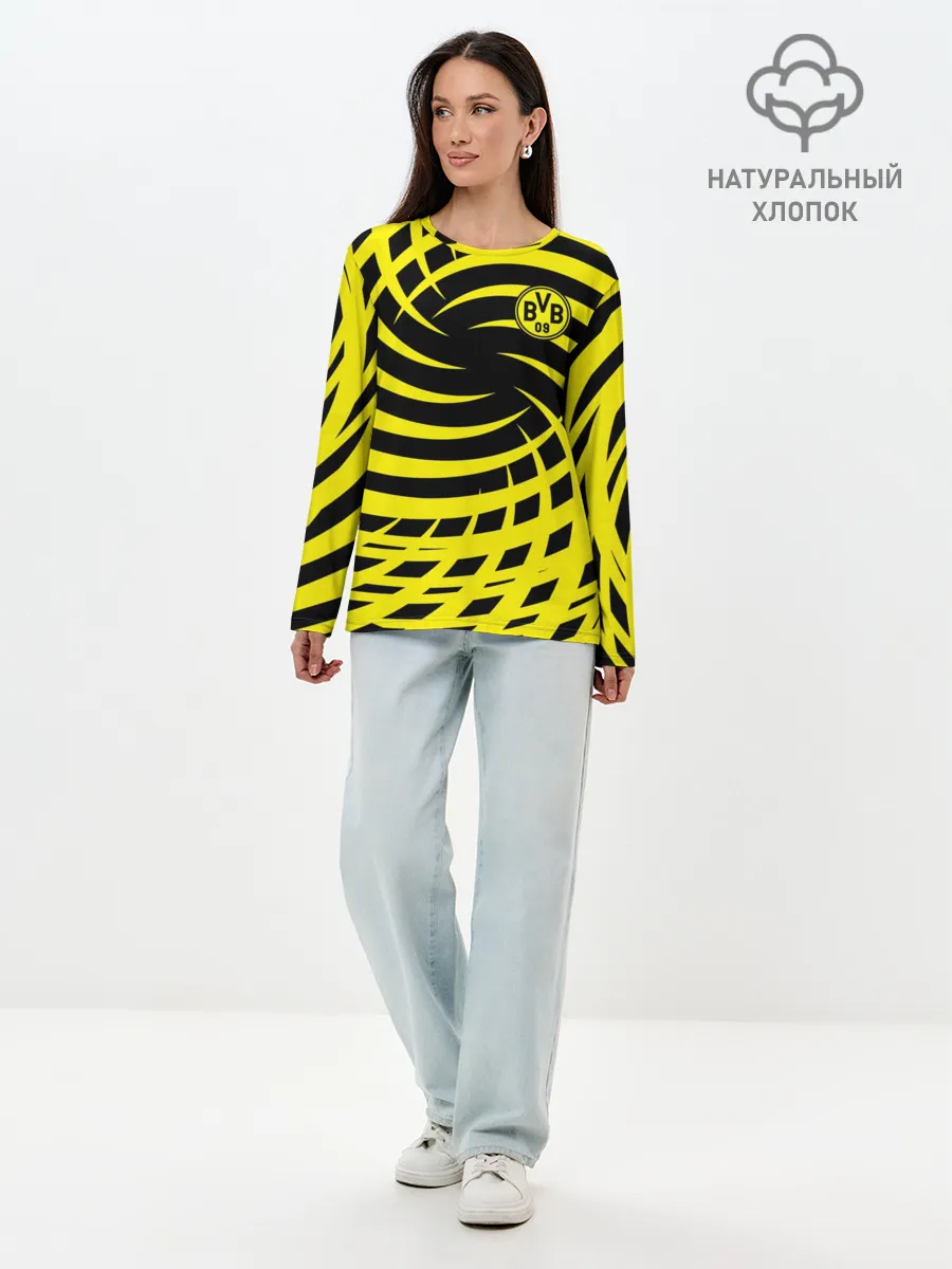 Лонгслив женский. Хлопок / FC Borussia Dortmund