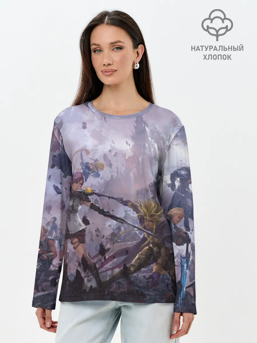 Лонгслив женский. Хлопок / Final Fantasy