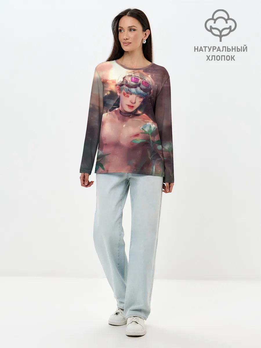 Лонгслив женский. Хлопок / Wonho_3