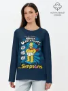 Лонгслив женский. Хлопок / Гомер Супергерой