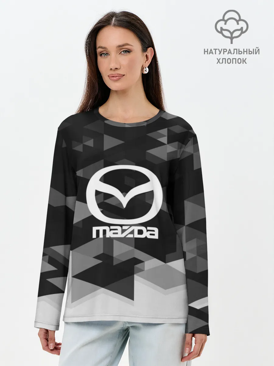 Лонгслив женский. Хлопок / Mazda sport geometry
