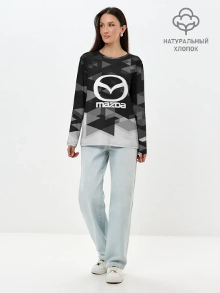 Лонгслив женский. Хлопок / Mazda sport geometry