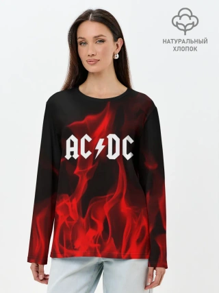Лонгслив женский. Хлопок / AC DC