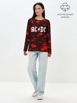 Лонгслив женский. Хлопок / AC DC