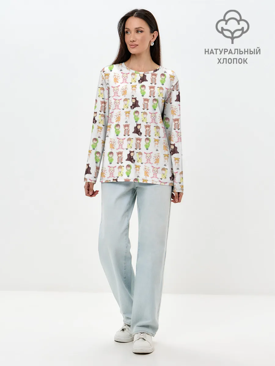 Лонгслив женский. Хлопок / MONSTA X_10