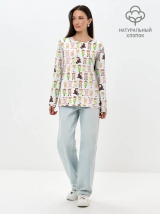 Лонгслив женский. Хлопок / MONSTA X_10