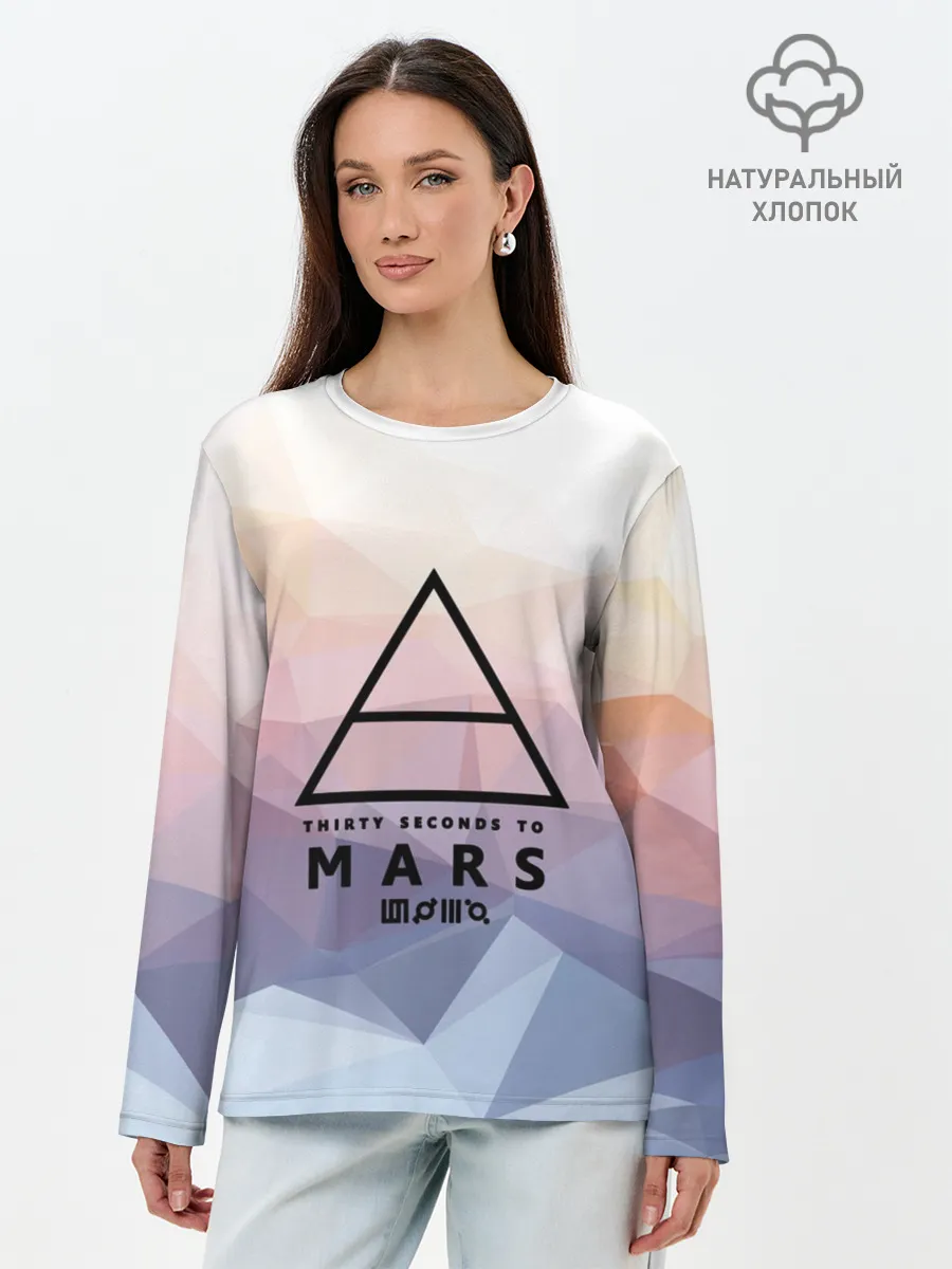 Лонгслив женский. Хлопок / 30 Seconds to Mars