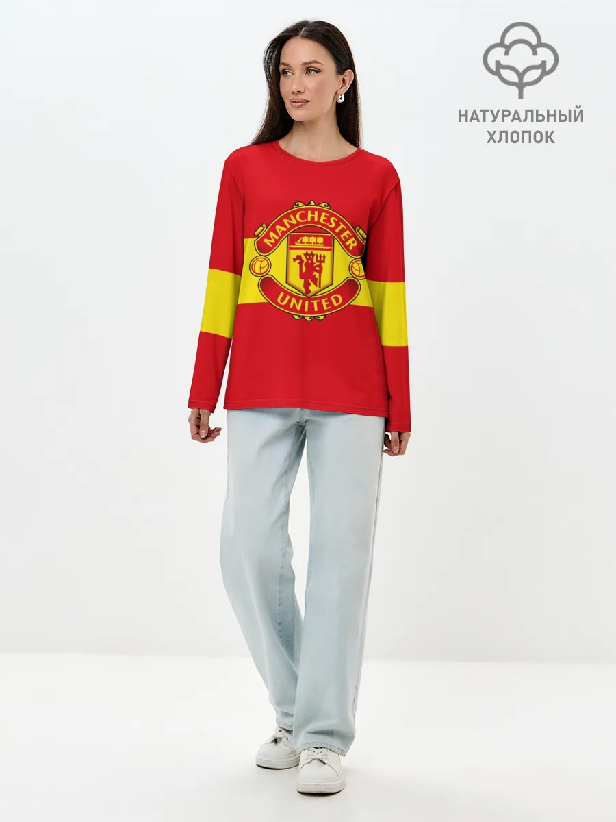 Лонгслив женский. Хлопок / Манчестер Юнайтед ФК