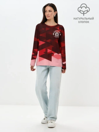 Лонгслив женский. Хлопок / Манчестер Юнайтед