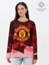 Лонгслив женский. Хлопок / Manchester United Abstract