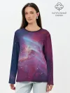 Лонгслив женский. Хлопок / Космос