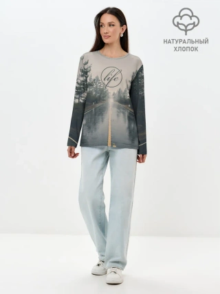 Лонгслив женский. Хлопок / Life