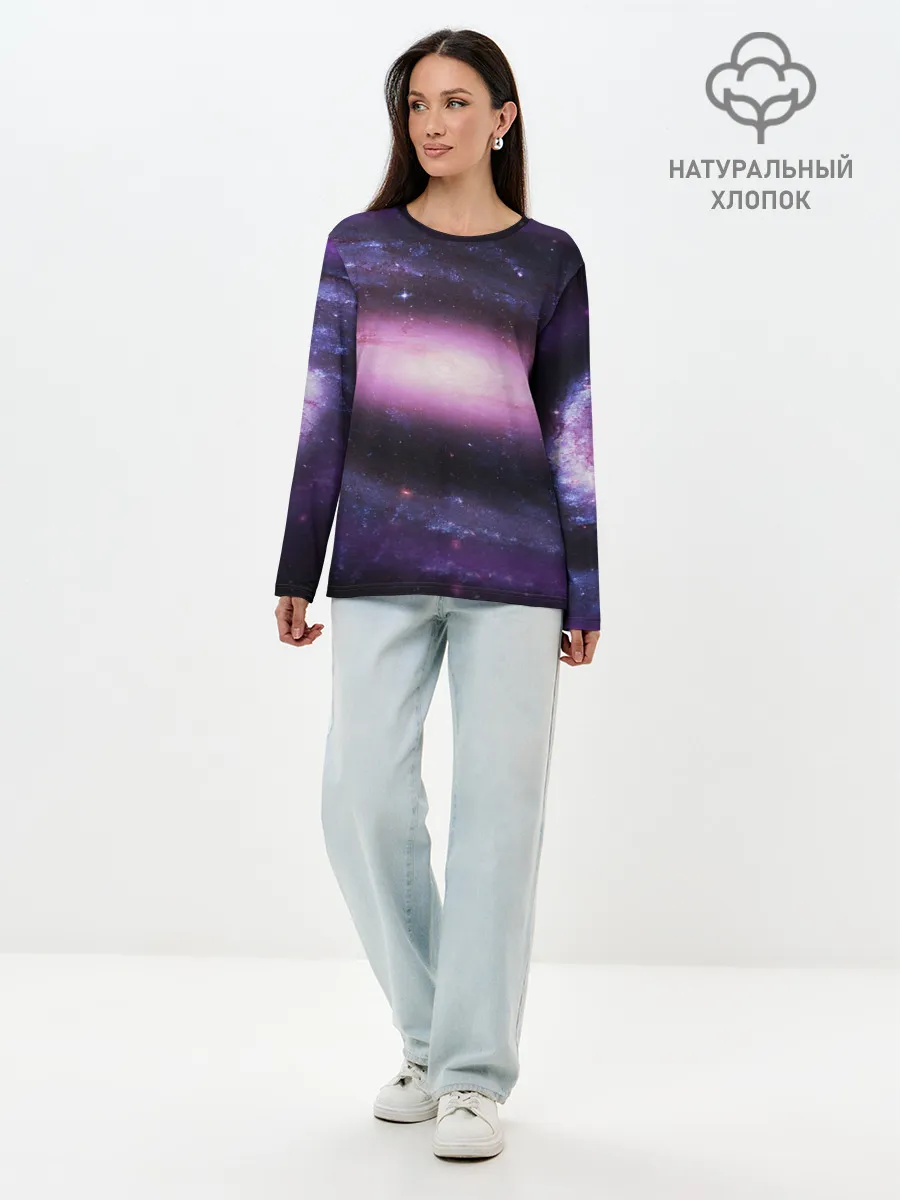 Лонгслив женский. Хлопок / Зарождение вселенной