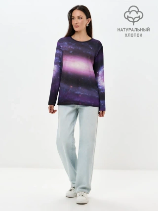 Лонгслив женский. Хлопок / Зарождение вселенной