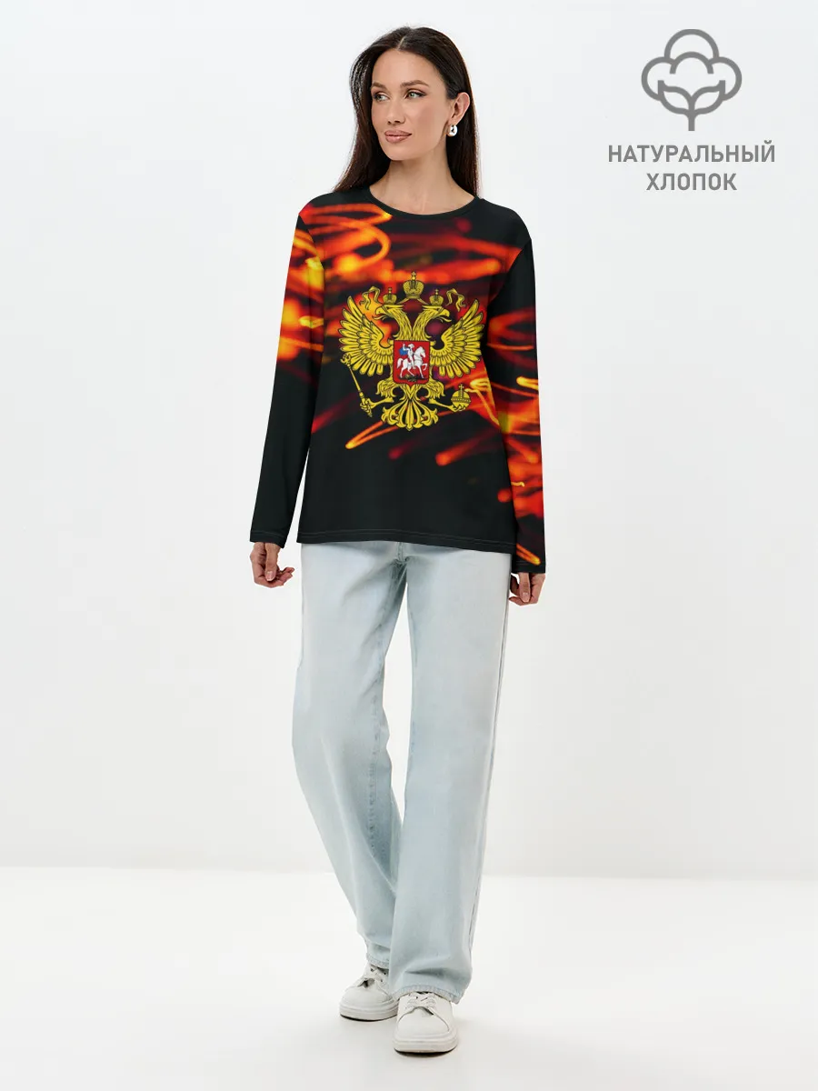 Лонгслив женский. Хлопок / RUSSIA