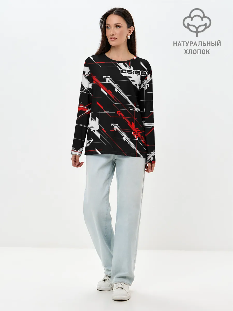 Лонгслив женский. Хлопок / CS:GO