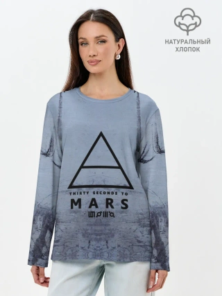 Лонгслив женский. Хлопок / 30 Seconds to Mars