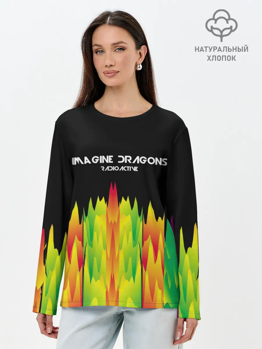 Лонгслив женский. Хлопок / IMAGINE DRAGONS