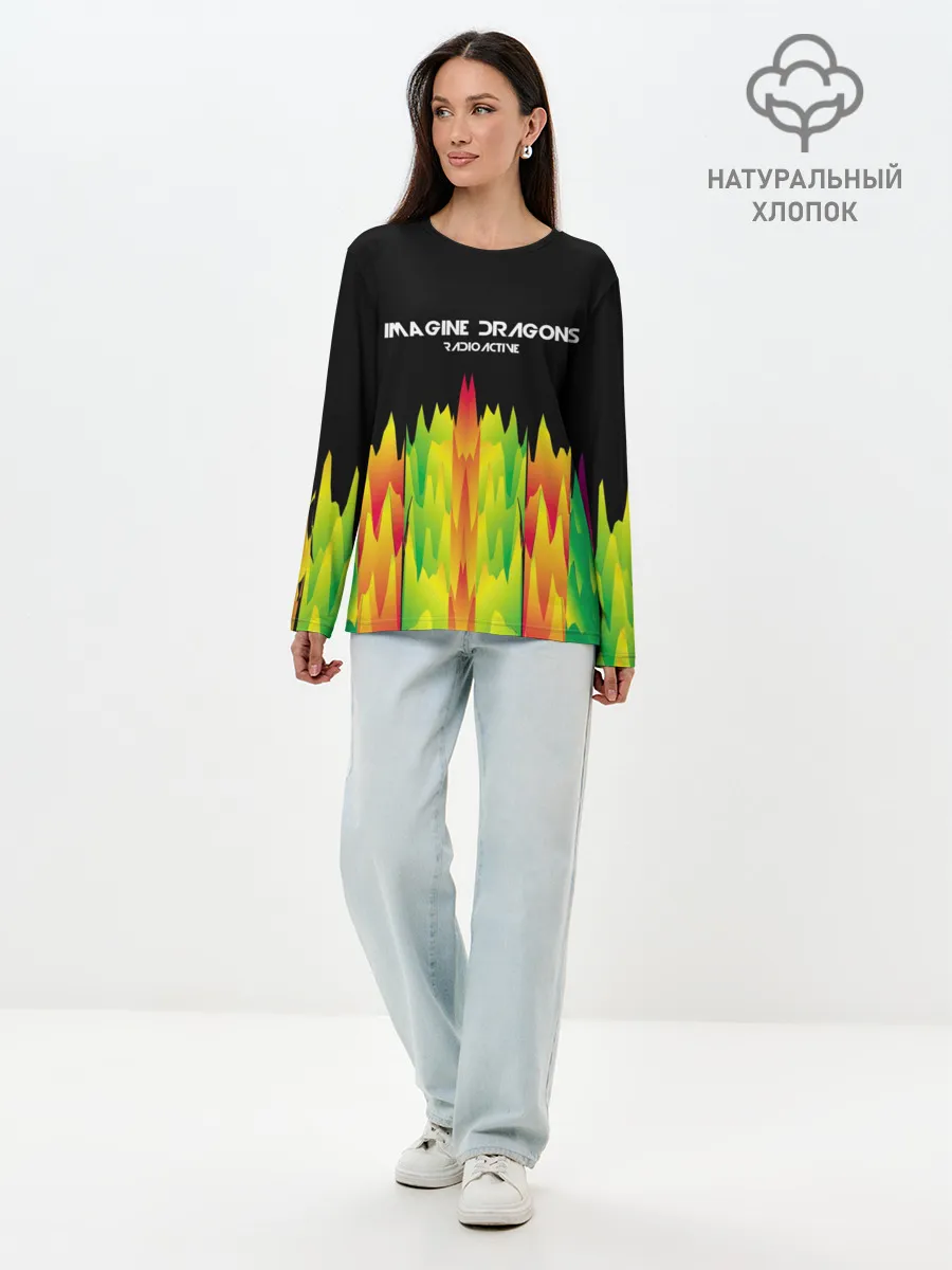 Лонгслив женский. Хлопок / IMAGINE DRAGONS