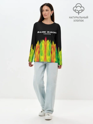 Лонгслив женский. Хлопок / IMAGINE DRAGONS