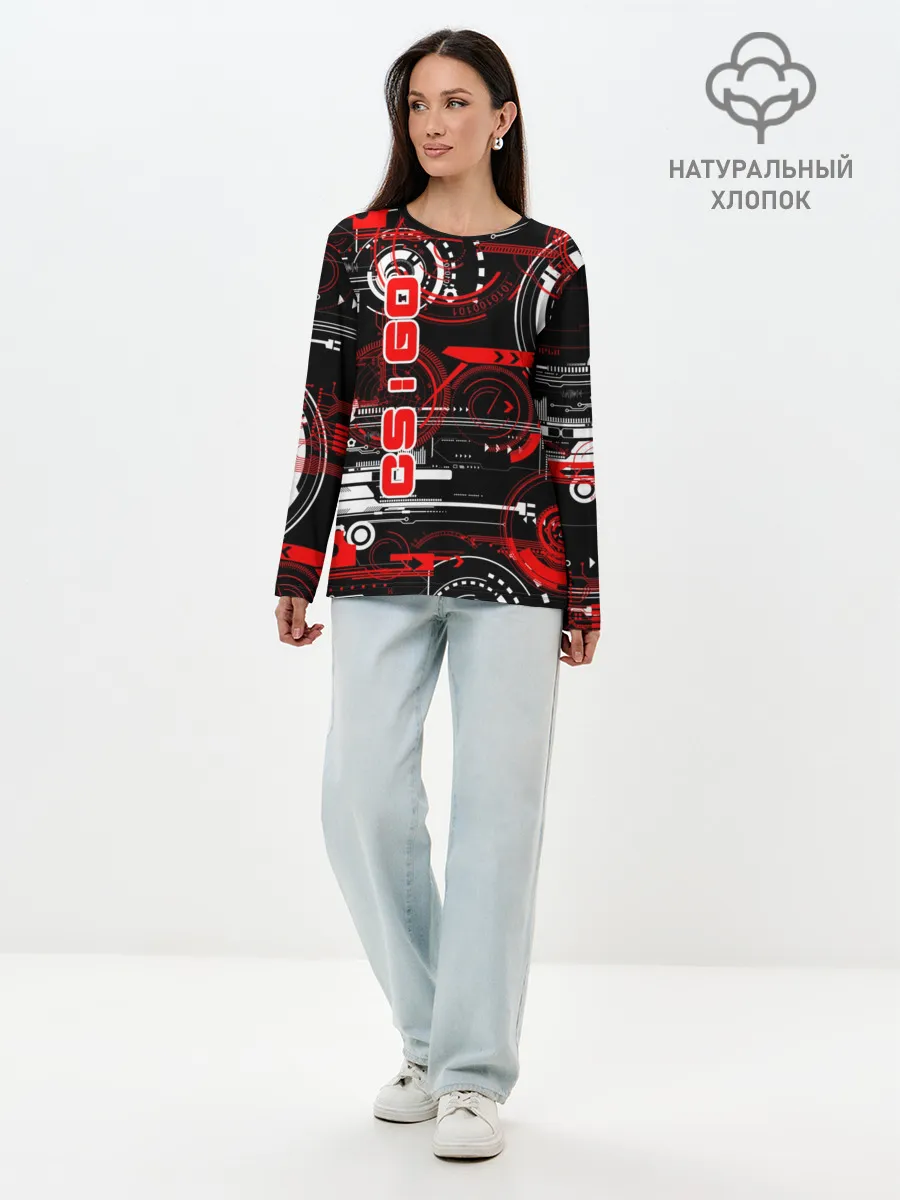 Лонгслив женский. Хлопок / CS:GO