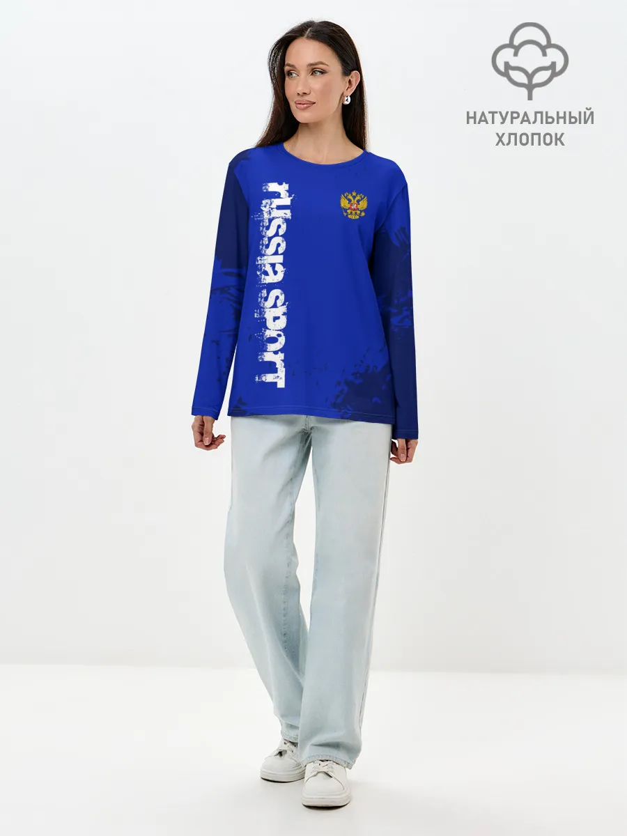 Лонгслив женский. Хлопок / RUSSIA SPORT