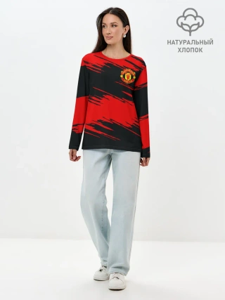 Лонгслив женский. Хлопок / Manchester United