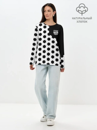 Лонгслив женский. Хлопок / FC Barcelona