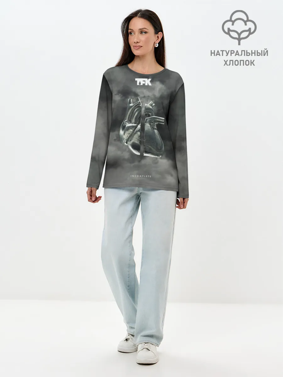 Лонгслив женский. Хлопок / TFK Incomplete