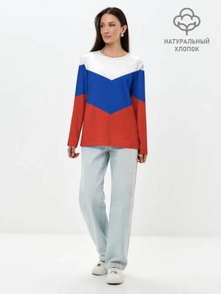 Лонгслив женский. Хлопок / Россия