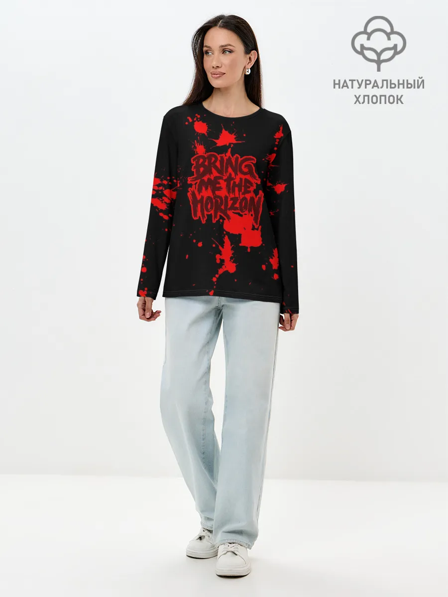 Лонгслив женский. Хлопок / Bring Me the Horizon
