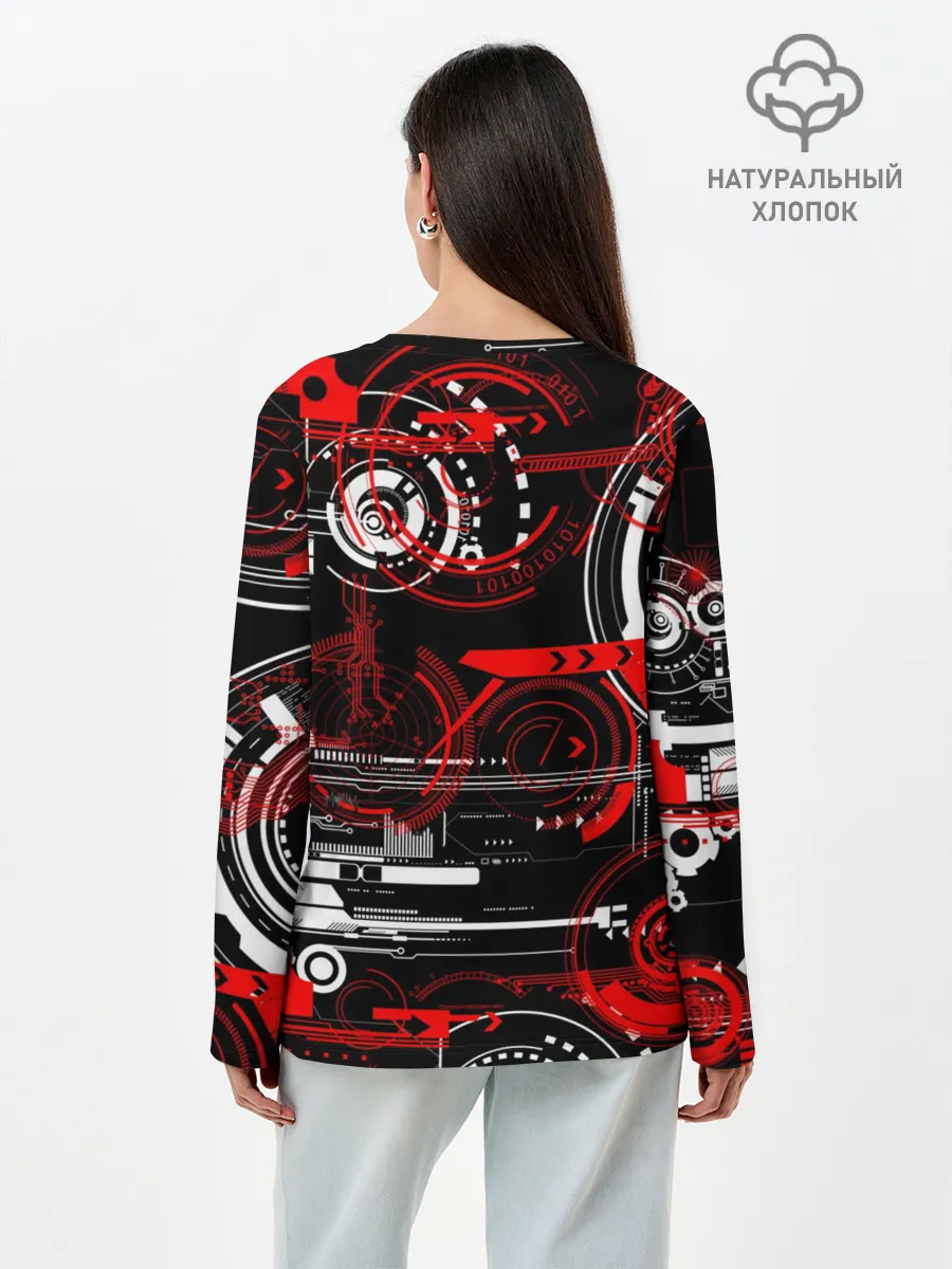 Лонгслив женский. Хлопок / Minecraft