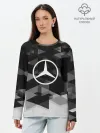 Лонгслив женский. Хлопок / Mercedes sport geometry