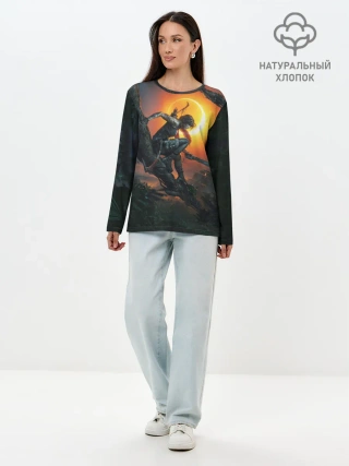 Лонгслив женский. Хлопок / Shadow of the Tomb Raider