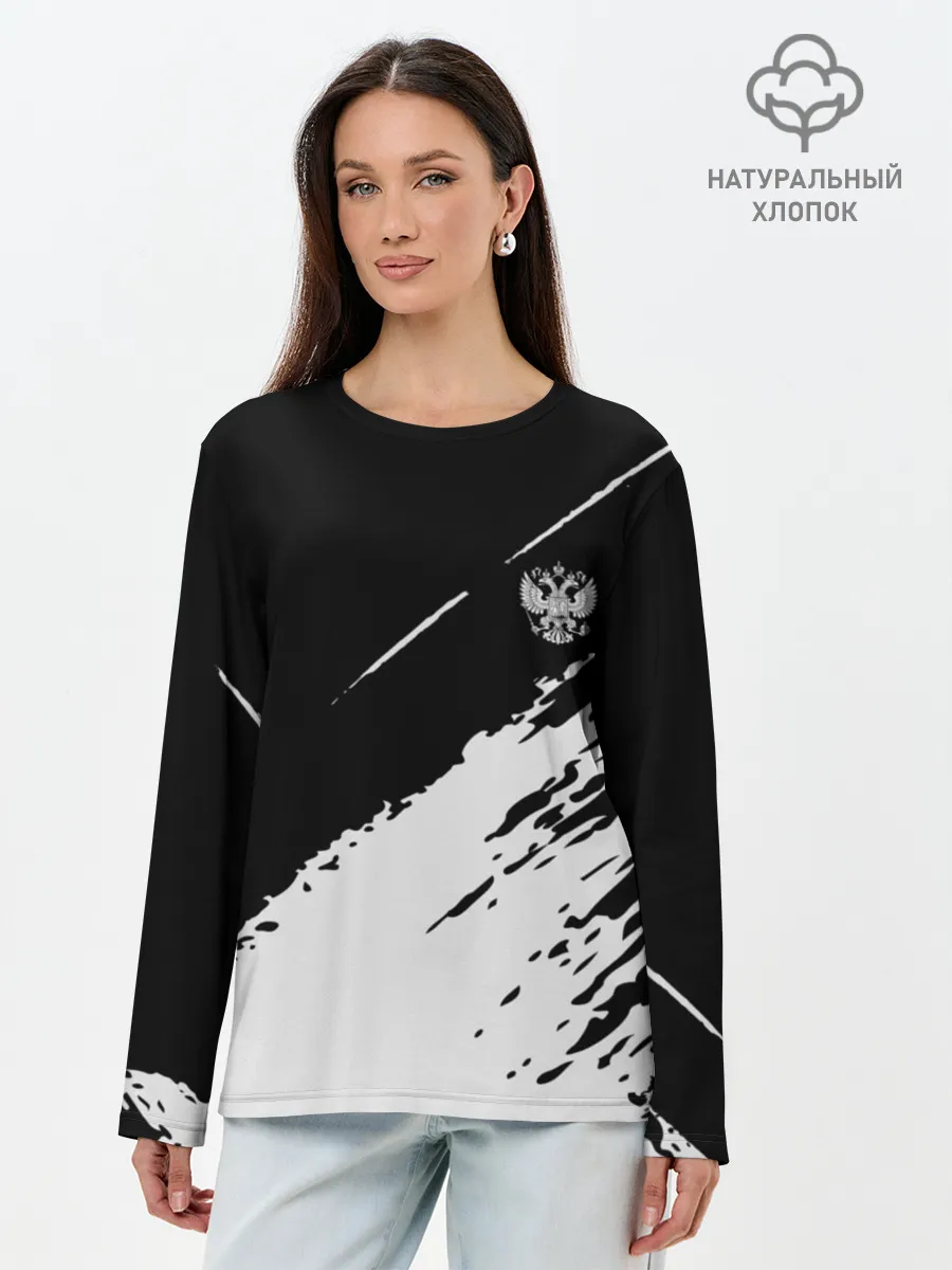 Лонгслив женский. Хлопок / Russia sport