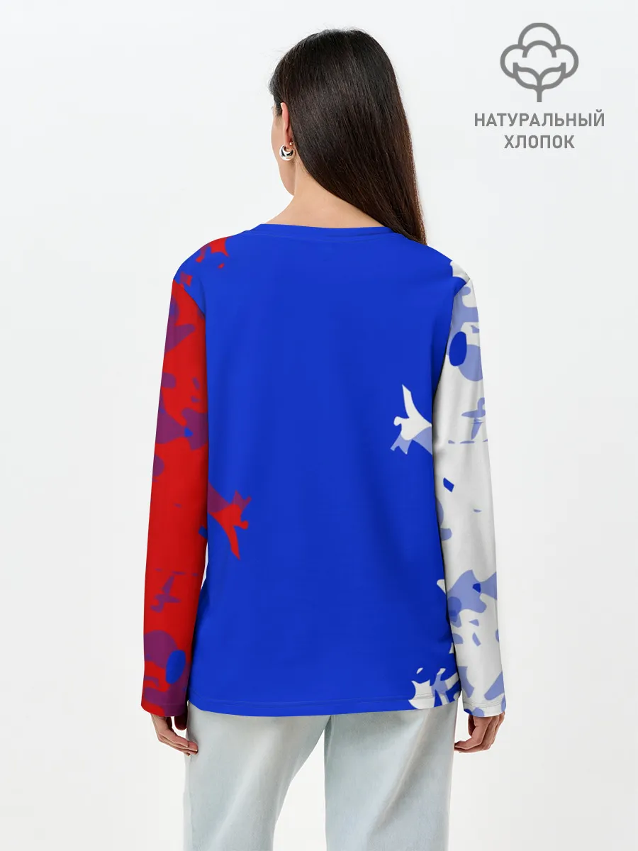 Лонгслив женский. Хлопок / RUSSIA SPORT